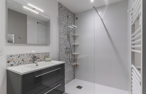 Création d'une salle de bain terrazzo à Nantes