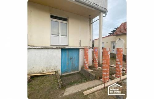 Avant / Après d'une terrasse sur pilotis sur Jullouville 50610