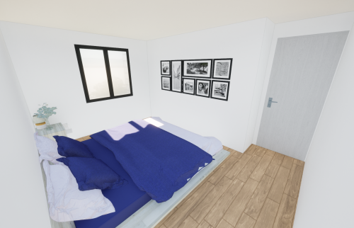 Plans 3D - Surélévation de maison à Vertou - chambre 1