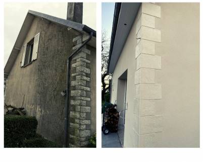 Travaux de rénovation de murs extérieurs