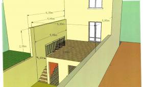 Le projet de maçonnerie pour recevoir la véranda