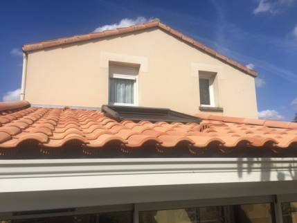 Toiture d'extension avec puits de lumière naturelle - Nantes 44