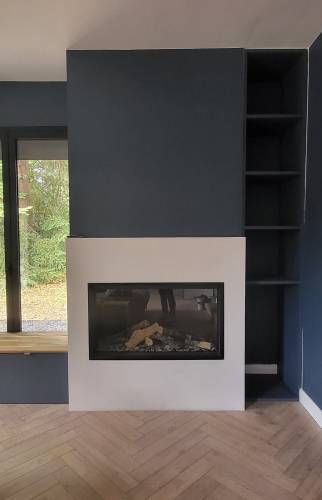 Tests pour chauffage et ventilation après intégration cheminée murale à Trilport (77470)