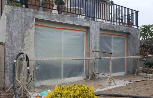 Rénovation enduit gratté à Saint-Malo (en cours de réalisation)