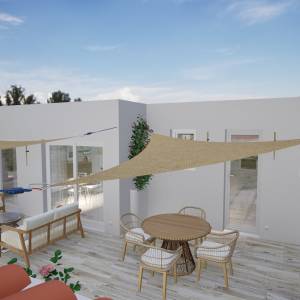 Façade rénovée maison de village à Lézignan-Corbières - Fabienne Tricoire