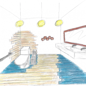 aménagement de WC PMR dans un cabinet médical – projet dans l’Oise par Gaëlle Simon