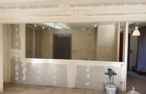 Chantier en cours : pose de placo