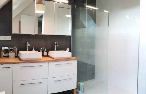 Rénovation séjour à Rennes - salle d'eau étage