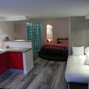 Aménagement intérieur d'un studio étudiant - Cuisine et chambre 