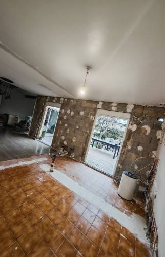 Mise en place baies vitrées en glandage