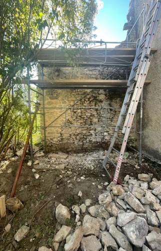 Pose de l'échafaudage 