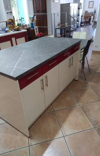Ilot de cuisine rénovée  