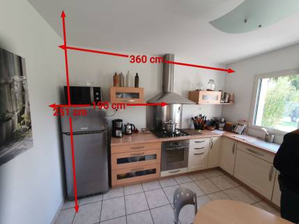 Prise de mesure pour rénovation cuisine à Bruz - Étape 2