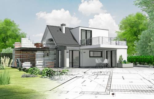 extension de maison plan Varces 