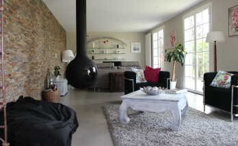 Mur de parement et poêle à granulés - rénovation maison - Vincennes 94300