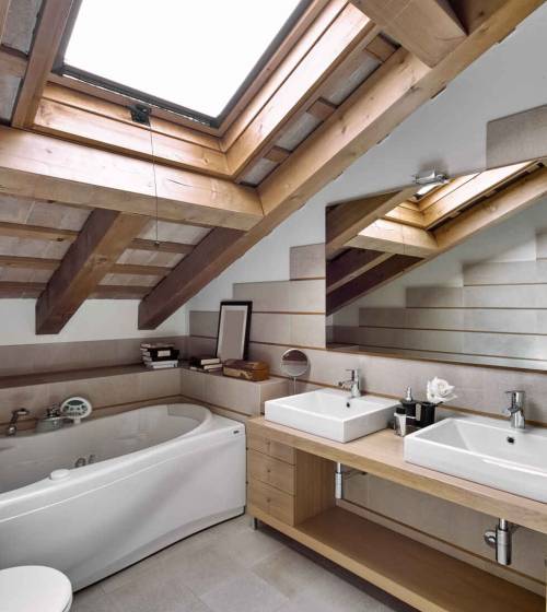 Optimisez votre surface en utilisant vos combles - Salle de bain moderne et lumineuse - Nantes 44