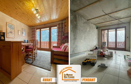 Studio rénové confort, Économie d'énergie studio, Aménagement optimal studio, Design intérieur studio, Studio fonctionnel rénové, Matériaux de qualité rénovation,