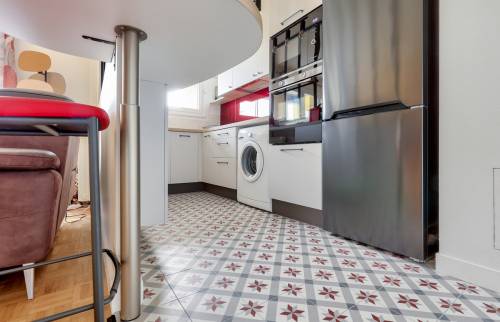 Carreaux de ciment dans la cuisine