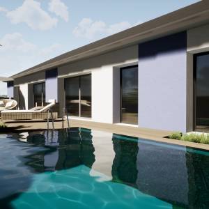 Maison toiture 4 pans avec double garage - Cécile Geiller - La Maison Des Architectes