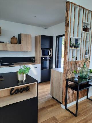 Aménagement de cuisine avec électroménager encastré - Pornic 44210