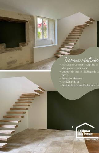 Création d'un escalier sur mesure à Jonzac 
