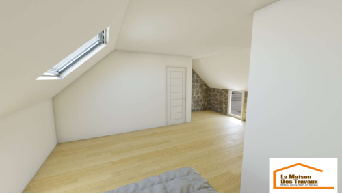 Chambre vu côté lit (avant)