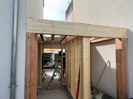 Travaux structurels pour surélever le garage - Nantes 44