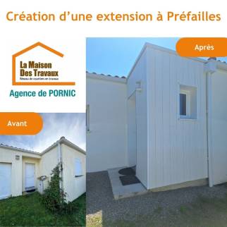  Construction d'une extension de maison avant-après - Préfailles 44770