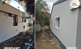  isolation extérieure Léaz, rénovation énergétique maison Pays de Gex, ITE Valserhône, isolation façade maison, économie énergie maison, la maison des travaux