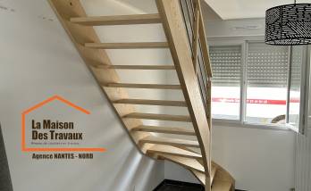 creation escalier bois salon nantes