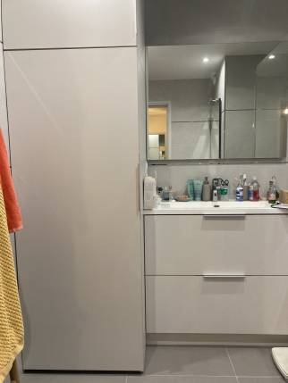 Fontaines sur saone (69270) : aménagement d'un espace buanderie avec lavabo sur mesure