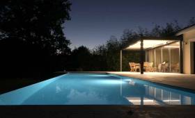 Eclairage de piscine et pergola