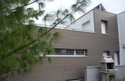 Bardage bois à claire voie à Landser