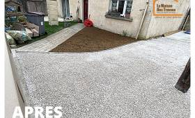 Création d'une cour gravillonnée