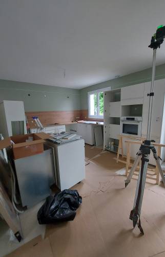 Pose de cuisine en cours