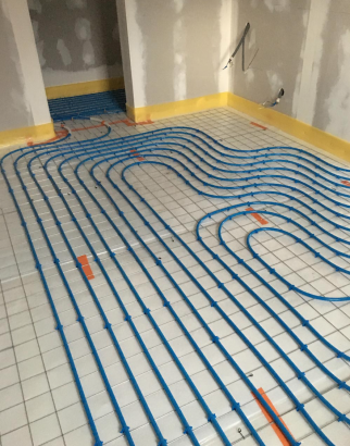 Installation de plancher chauffant