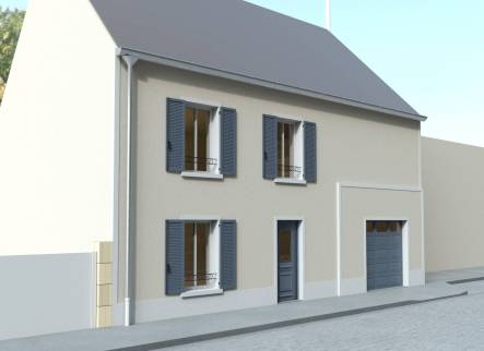 Simulation 3D de rénovation de façade - Fontenay-Trésigny 77610