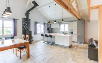 cuisine avec poutres apparentes