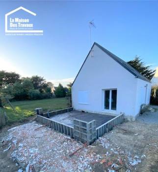 Chantier d'extension de maison Saint Gildas dans la presqu’île de Rhuys