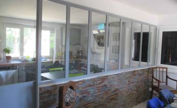 Verrière atelier entre cuisine et séjour à Rixheim