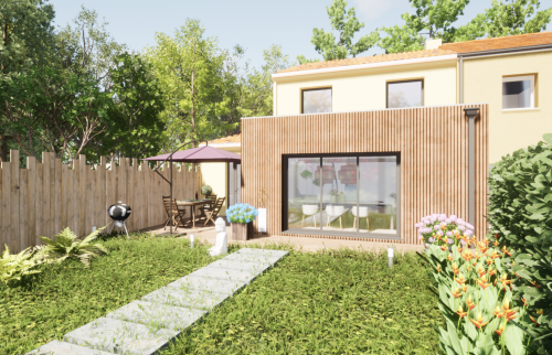 Extension de maison pour créer un salon séjour spacieux à Vertou