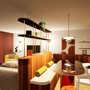 Séjour, sur-mesure, agencement, architecte et décoratrice d'intérieur à Rennes