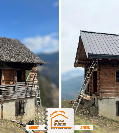 travaux toiture Praz-sur-Arly, étanchéité toiture montagne, charpente et couverture, méthode Sarking, rénovation dépendance, La Maison des Travaux Chamonix Mont-Blanc
