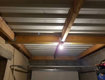 Charpente bois et couverture toit plat isolée