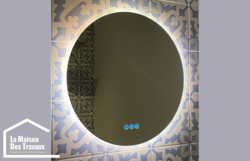 Installation électrique pour miroir led salle de bain