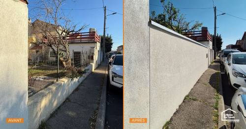 AVANT-APRES travaux de maçonnerie extérieure - Bourg-lès-Valence 26500