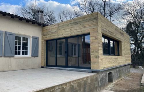 Agrandissement ossature bois à Cherve Richemont