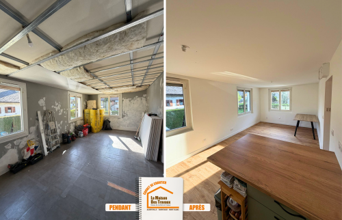  La Maison des Travaux Moûtiers, rénovation cuisine Moûtiers, cuisine sur mesure Moûtiers, isolation intérieure Moûtiers, faux plafond Moûtiers