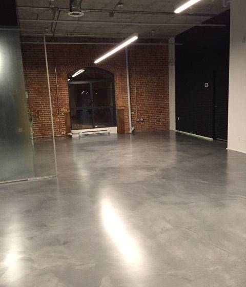 sol béton ciré garage moderne