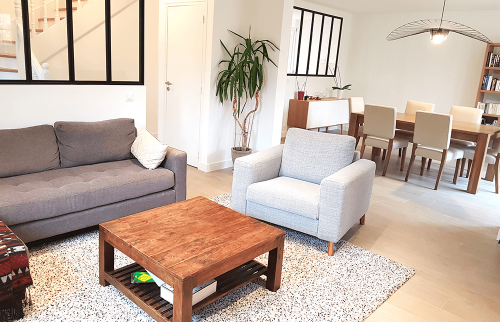 Rénovation contemporaine d’un salon - salle à manger 